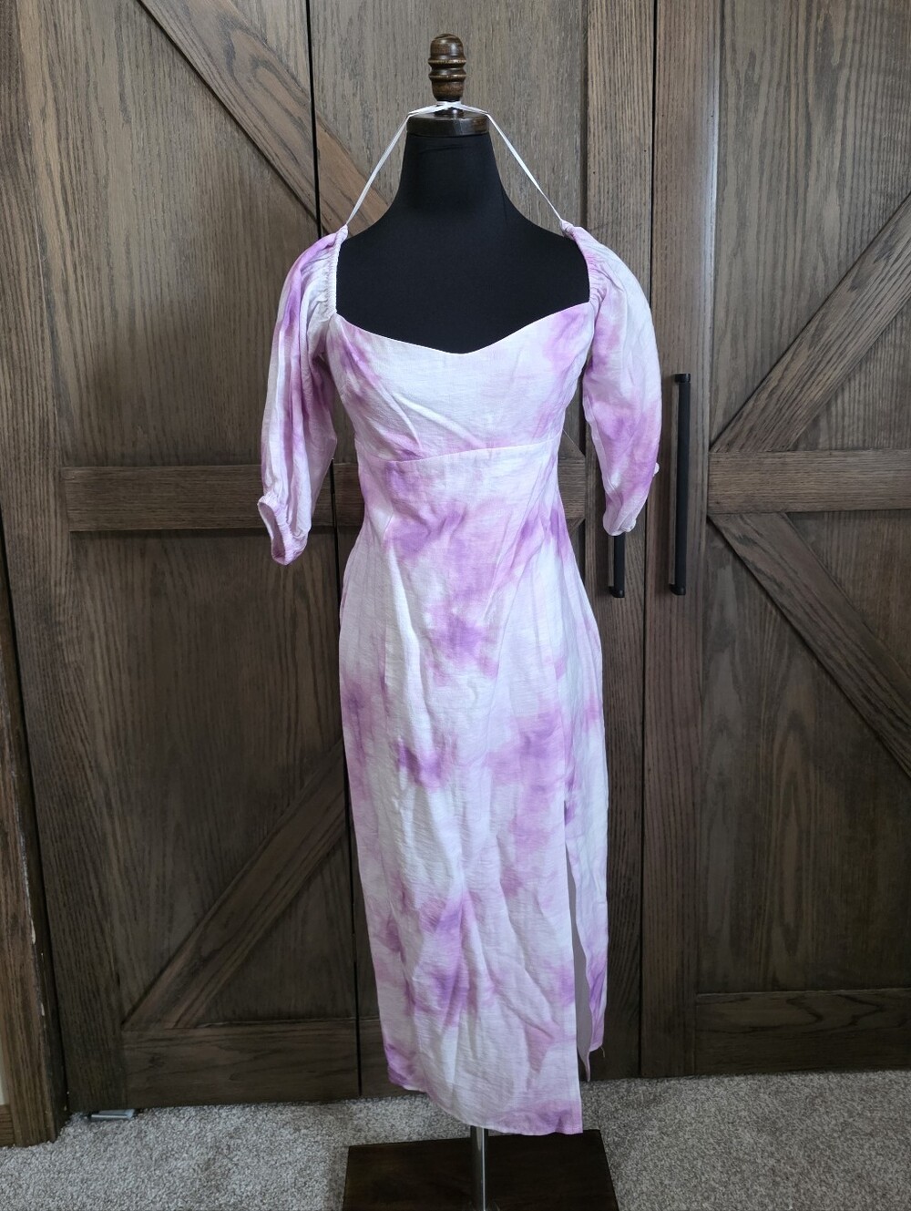 NWT The East Order Tie-Dye Sweetheart Midi Dress